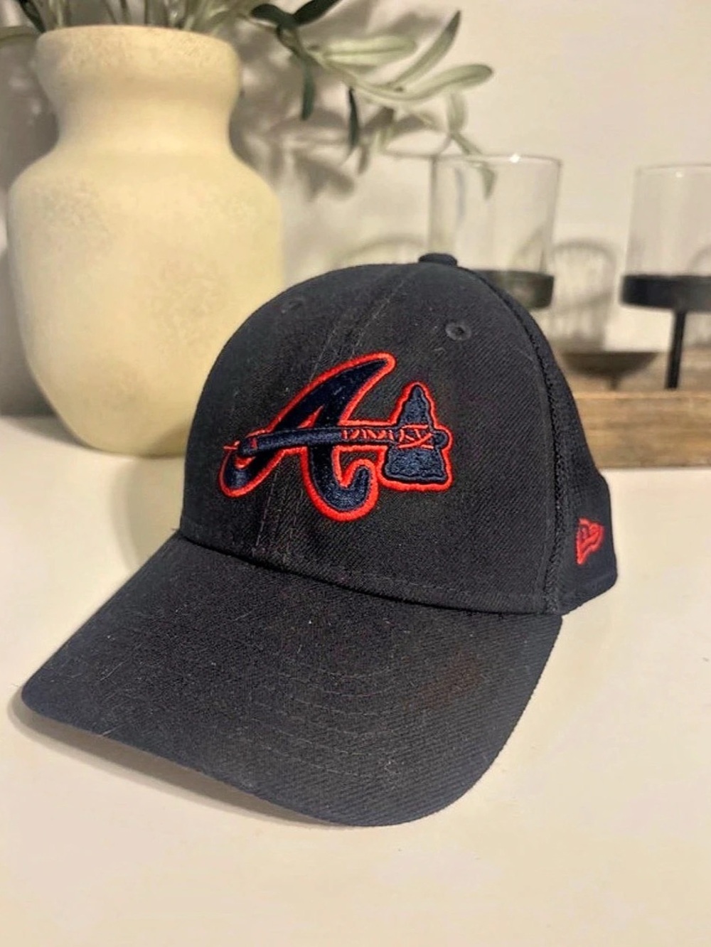 Youth New Era Atlanta Braves 39THIRTY Fitted Mesh Hat